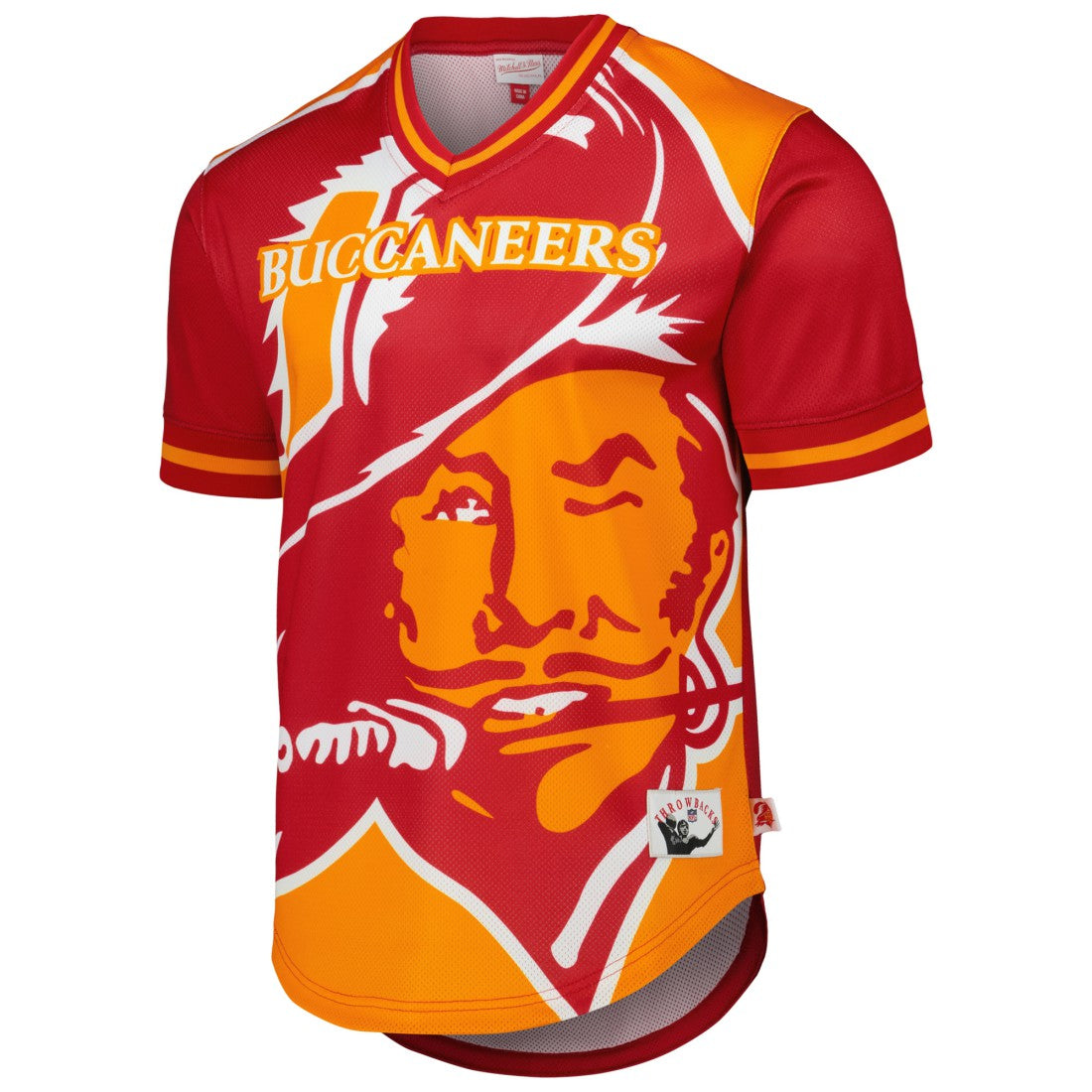 Tampa Bay Buccaneers Mitchell & Ness Jumbotron 3.0 Mesh V-Neck T-Shirt