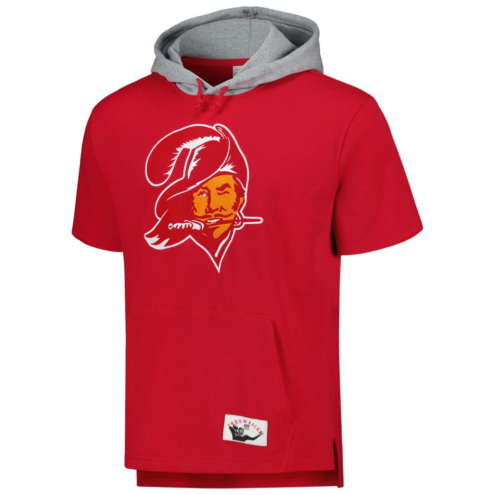 Tampa Bay Buccaneers Mitchell & Ness Postgame Short Sleeve Hoodie