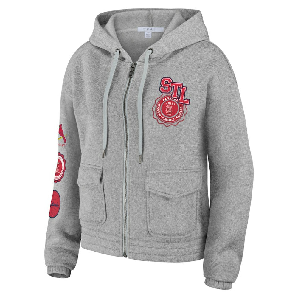 St. Louis Cardinals WEAR by Erin Andrews Women's Full-Zip Hoodie | MLB US
