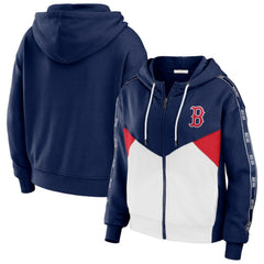 Boston Red Sox WEAR by Erin Andrews Women's  Color Block Full-Zip Hoodie | MLB Shop