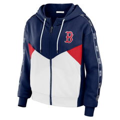 Boston Red Sox WEAR by Erin Andrews Women's  Color Block Full-Zip Hoodie | MLB Shop