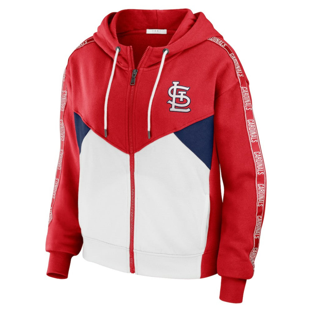 St. Louis Cardinals WEAR by Erin Andrews Women's  Color Block Full-Zip Hoodie | MLB Online