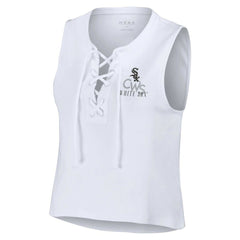 Chicago White Sox WEAR by Erin Andrews Women's Lace-Up Tank Top | MLB New