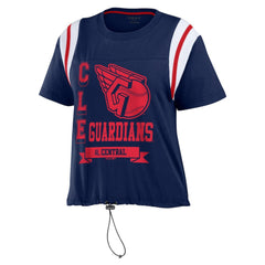 Cleveland Guardians WEAR by Erin Andrews Women's Cinched Colorblock T-Shirt | MLB On Sale