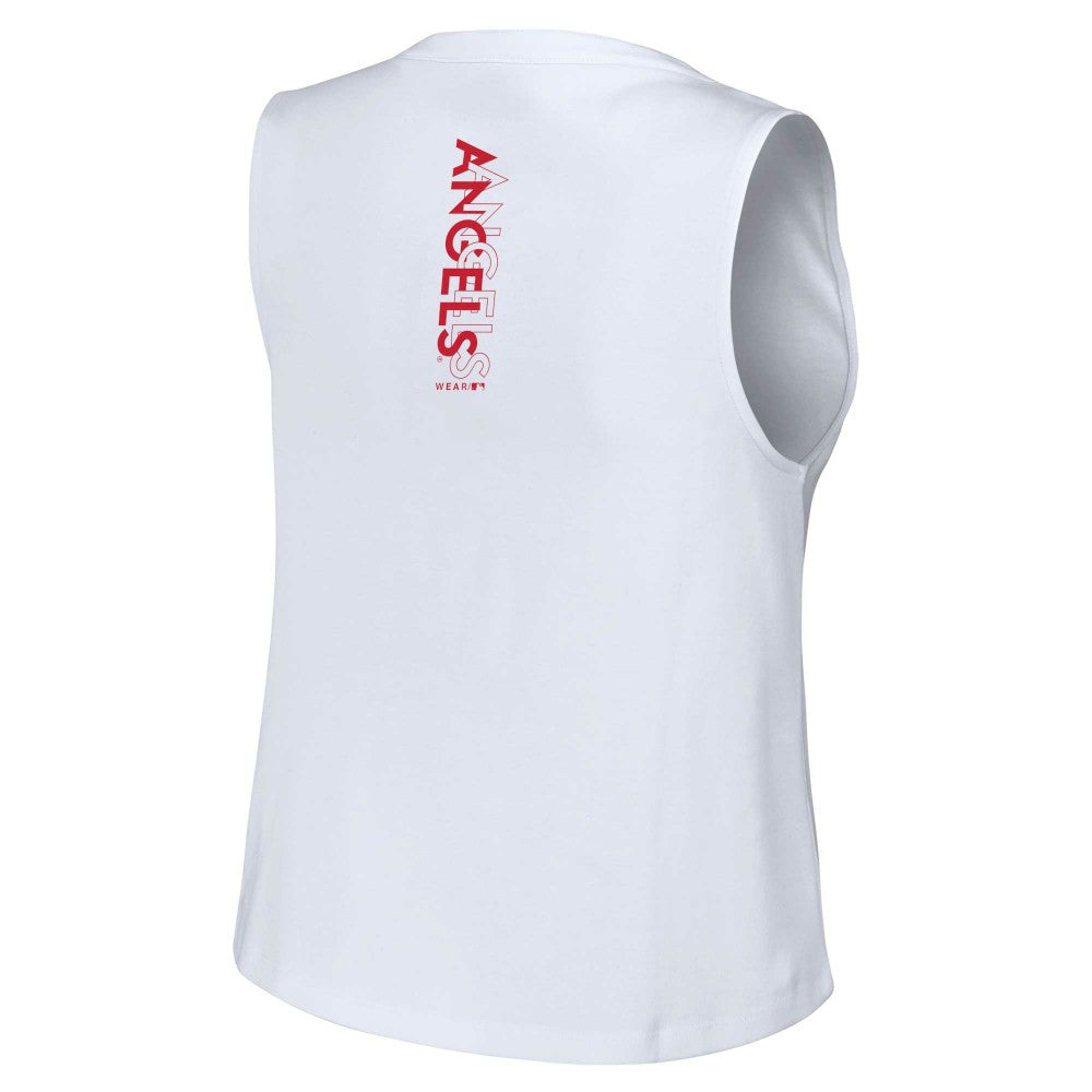 Los Angeles Angels WEAR by Erin Andrews Women's Lace-Up Tank Top | MLB For sale