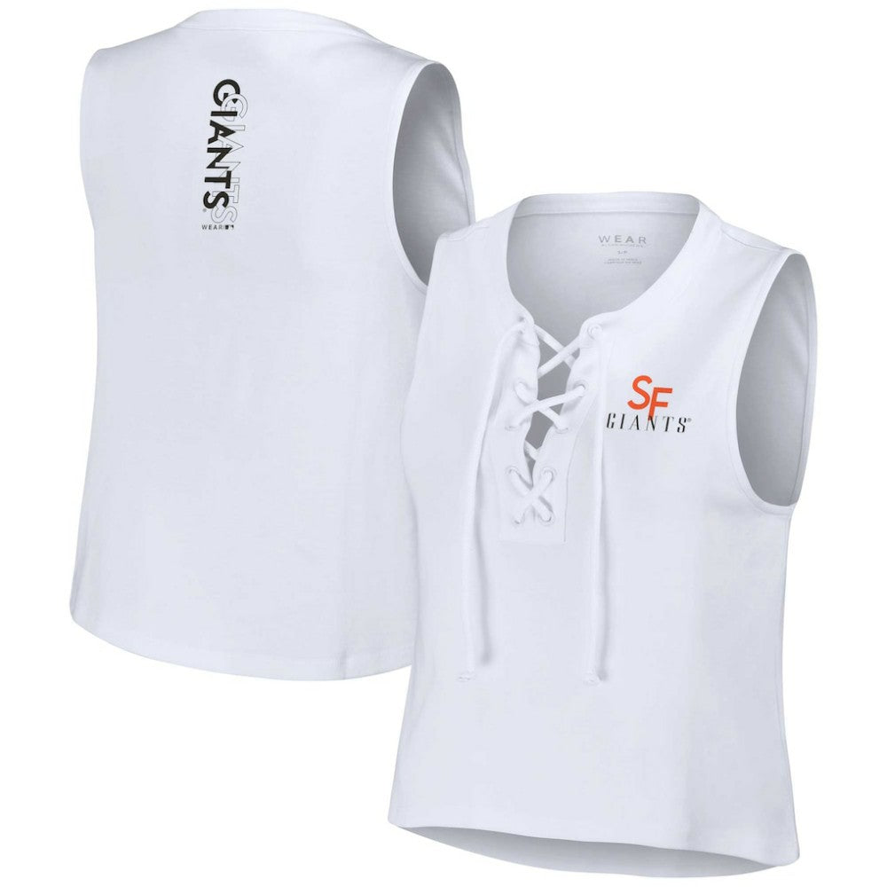 San Francisco Giants WEAR by Erin Andrews Women's Lace-Up Tank Top | MLB US