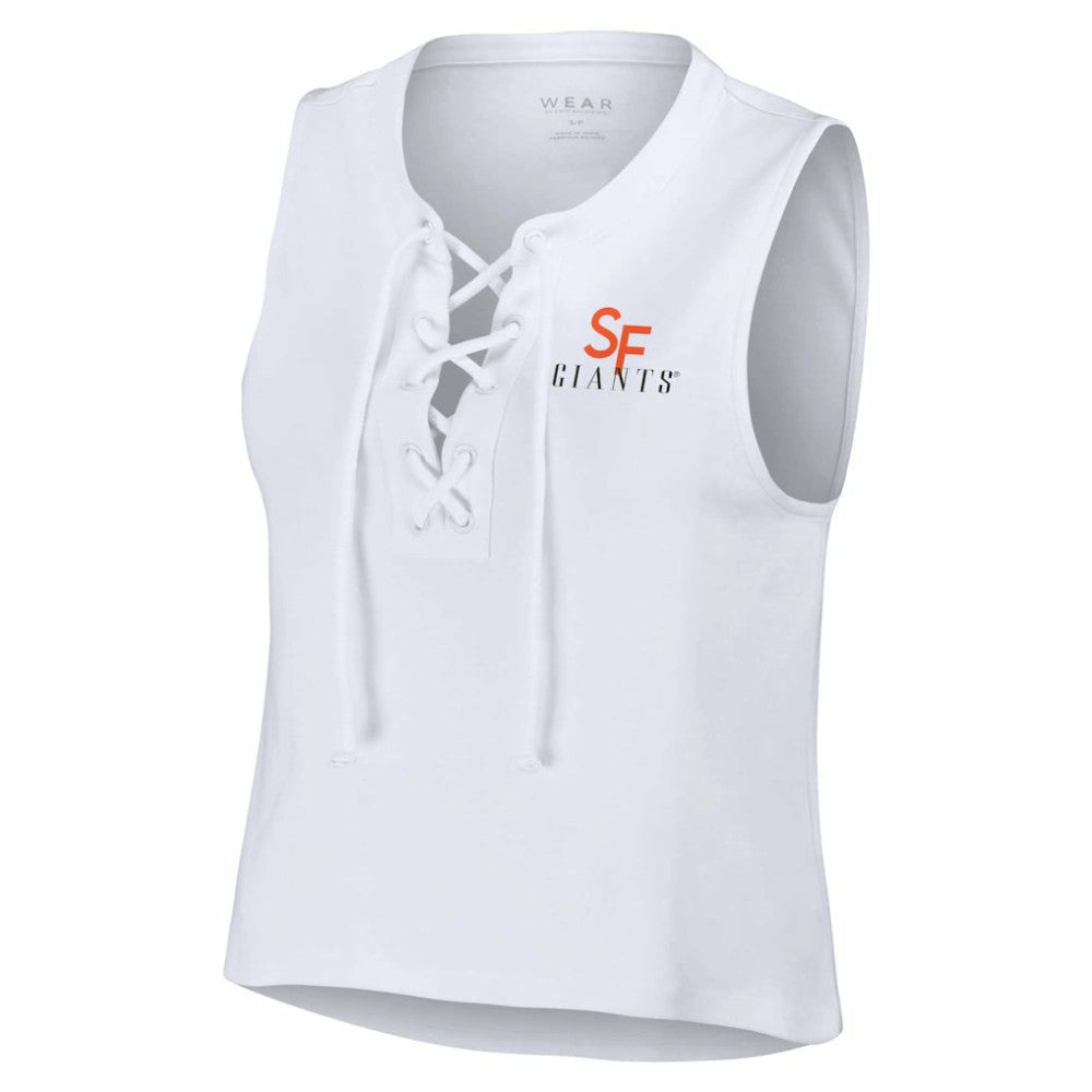 San Francisco Giants WEAR by Erin Andrews Women's Lace-Up Tank Top | MLB US
