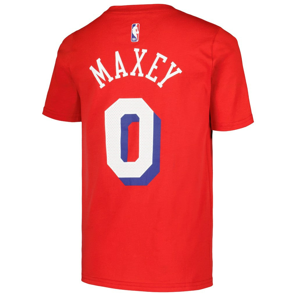 Tyrese Maxey Philadelphia 76ers Jordan Brand Youth Name & Number Statement T-Shirt On Sale