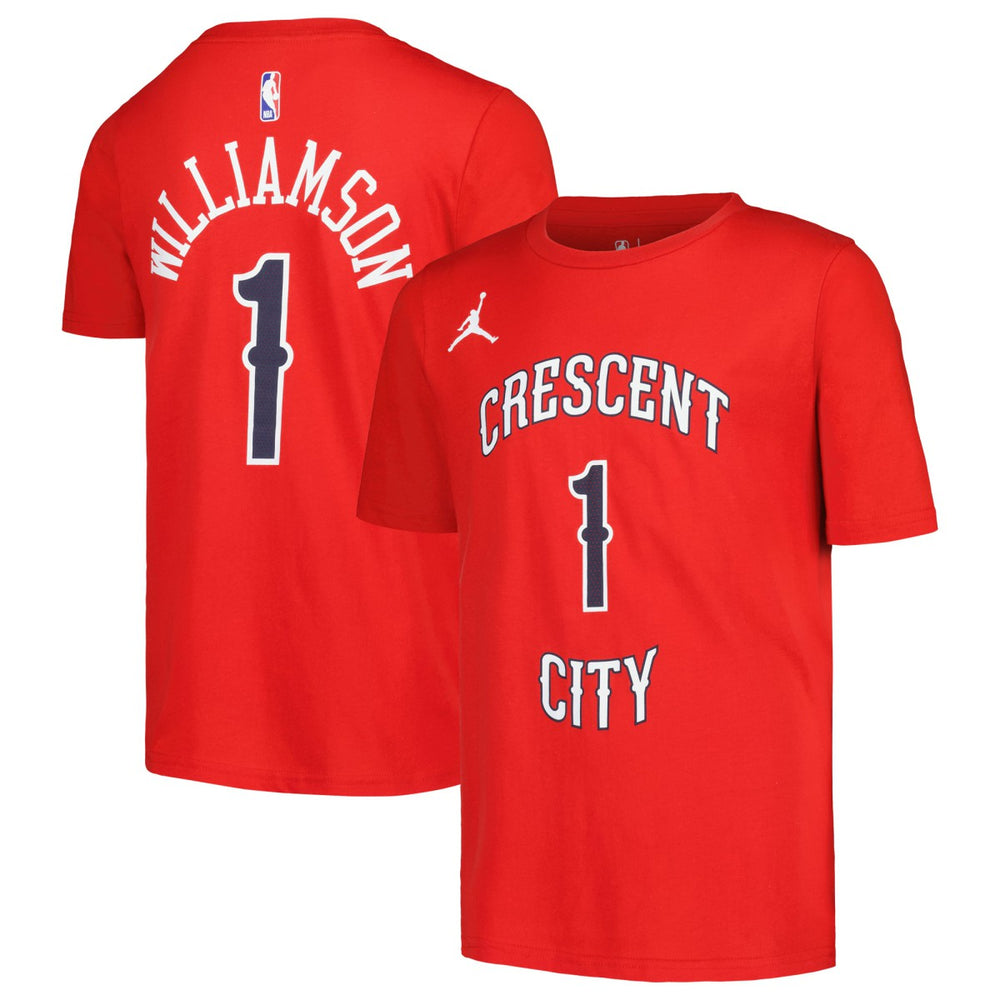 Zion Williamson New Orleans Pelicans Jordan Brand Youth Name & Number Statement T-Shirt New