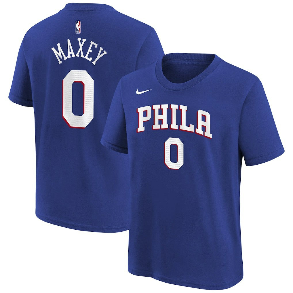 Tyrese Maxey Philadelphia 76ers Youth Icon Name & Number T-Shirt Online
