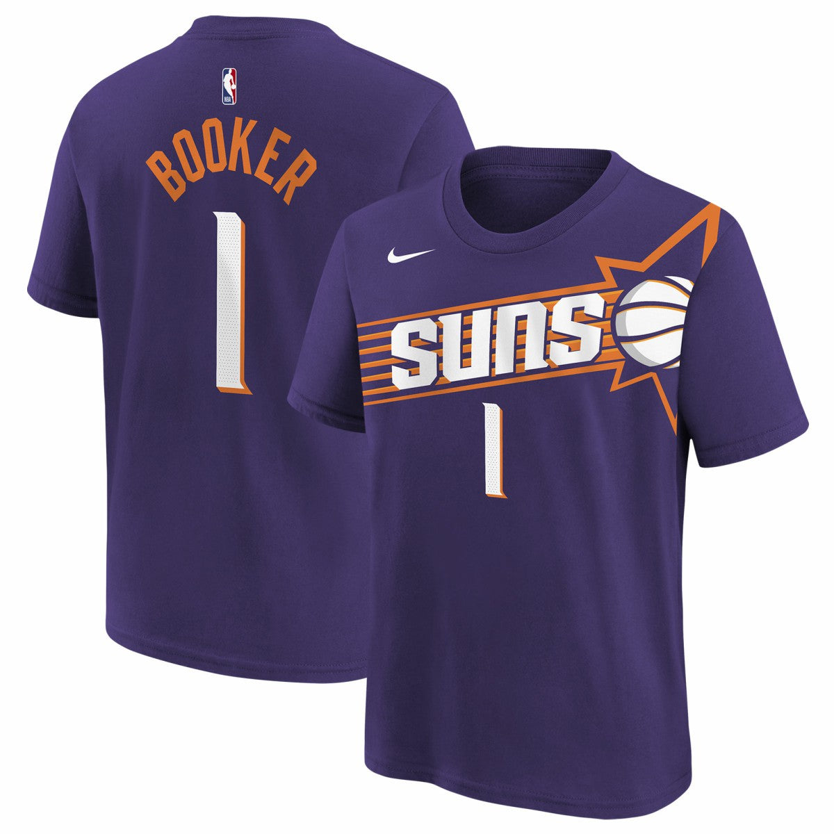 Devin Booker Phoenix Suns Youth Icon Name & Number T-Shirt On Sale