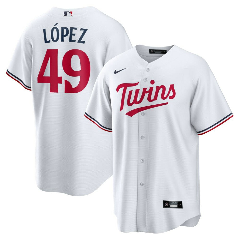 Pablo López Minnesota Twins Nike Home  Replica Player Jersey | MLB New