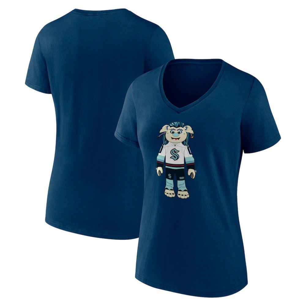 Seattle Kraken Women's Mascot Buoy V-Neck T-Shirt Online