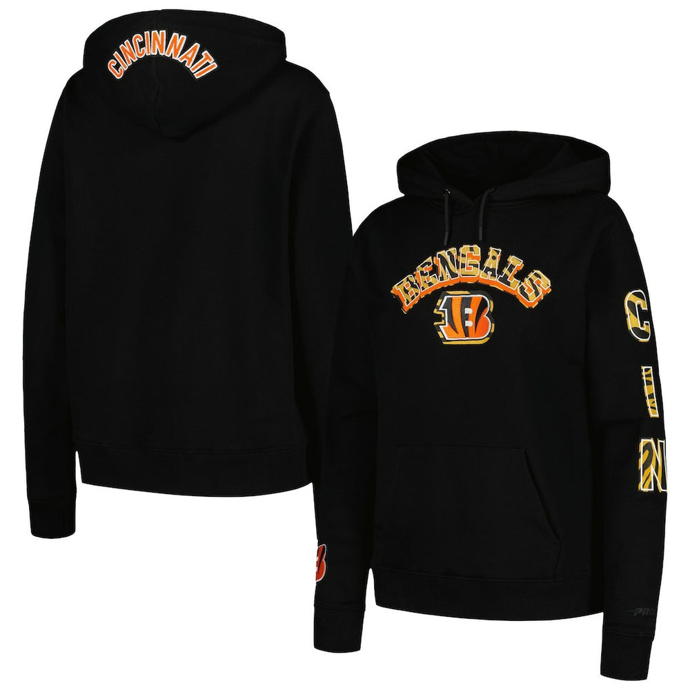 Cincinnati Bengals  Pro Standard Women's Animal Print Fleece Pullover Hoodie