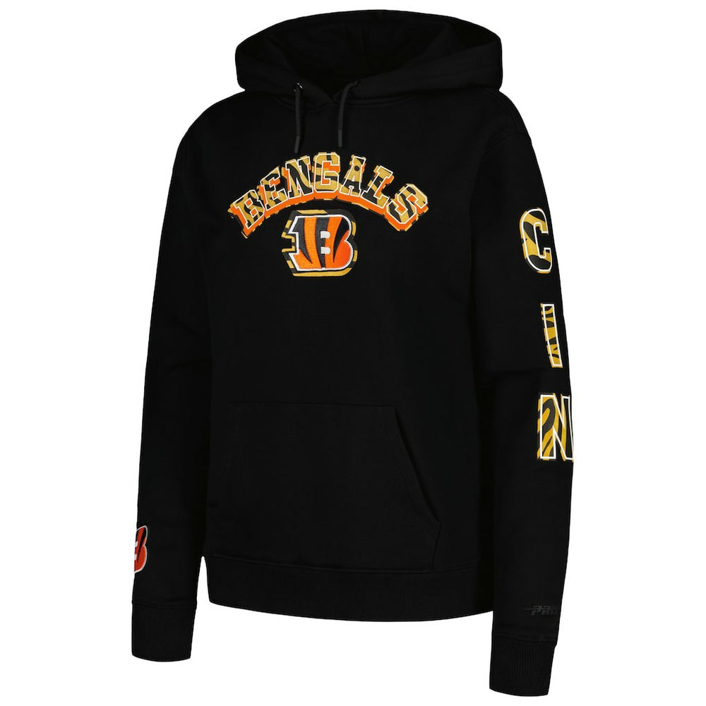 Cincinnati Bengals  Pro Standard Women's Animal Print Fleece Pullover Hoodie