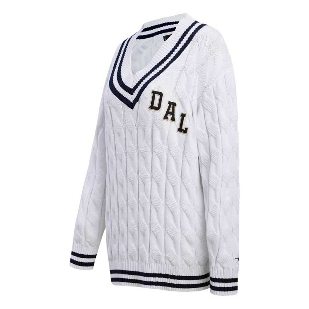 Dallas Cowboys  Pro Standard Women's Prep V-Neck Pullover Sweater