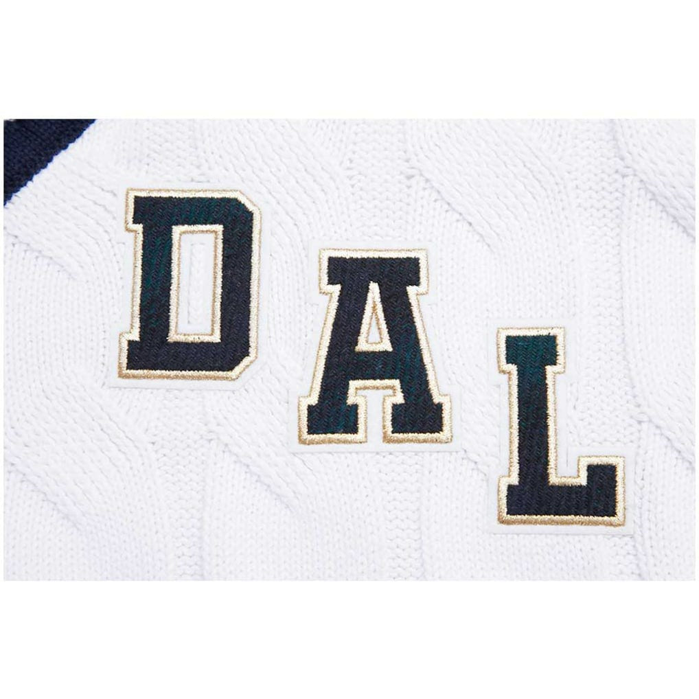 Dallas Cowboys  Pro Standard Women's Prep V-Neck Pullover Sweater