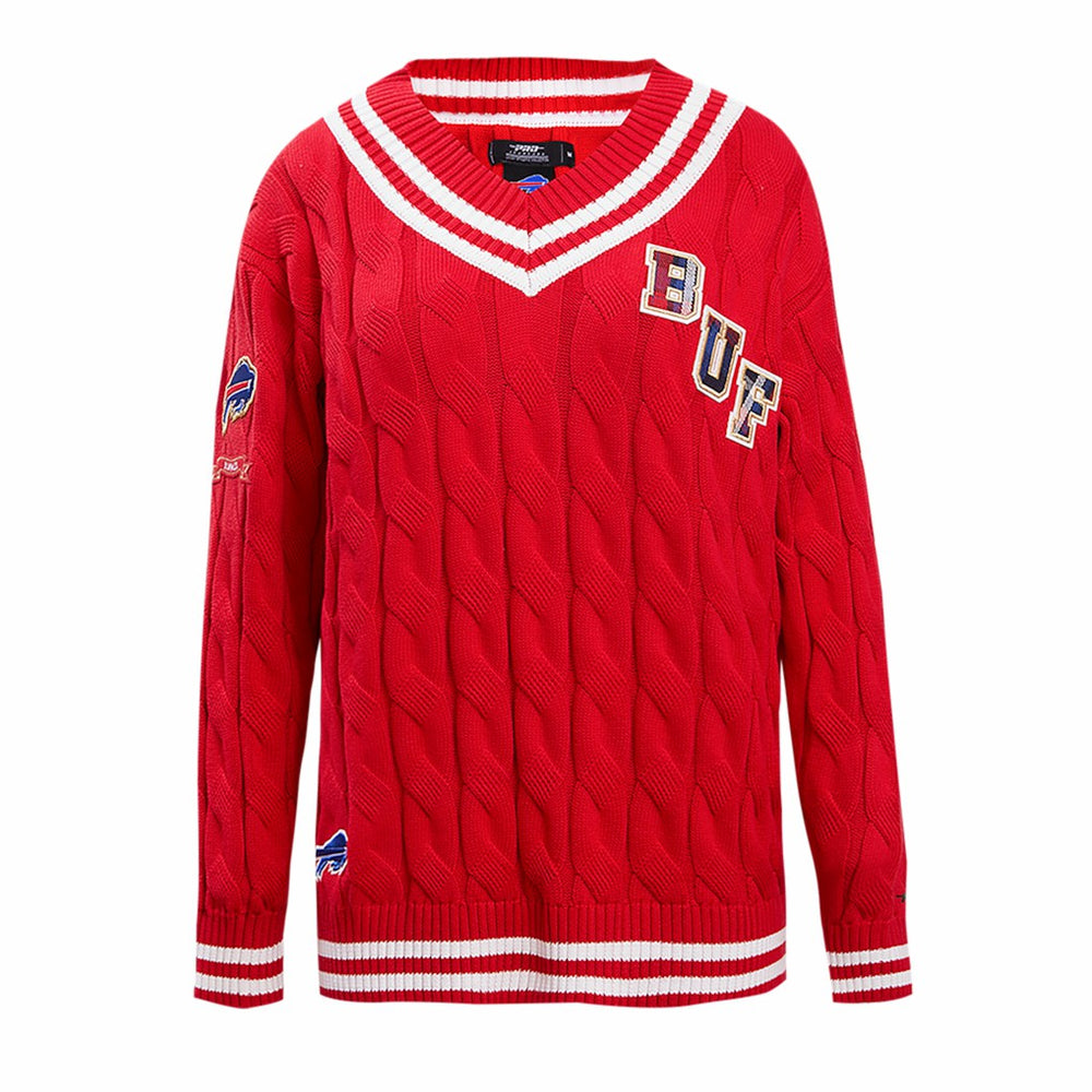 Buffalo Bills  Pro Standard Women's Prep V-Neck Pullover Sweater