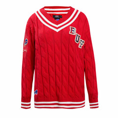 Buffalo Bills  Pro Standard Women's Prep V-Neck Pullover Sweater