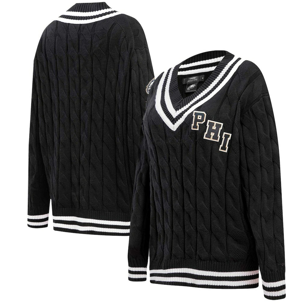 Philadelphia Eagles  Pro Standard Women's Prep V-Neck Pullover Sweater