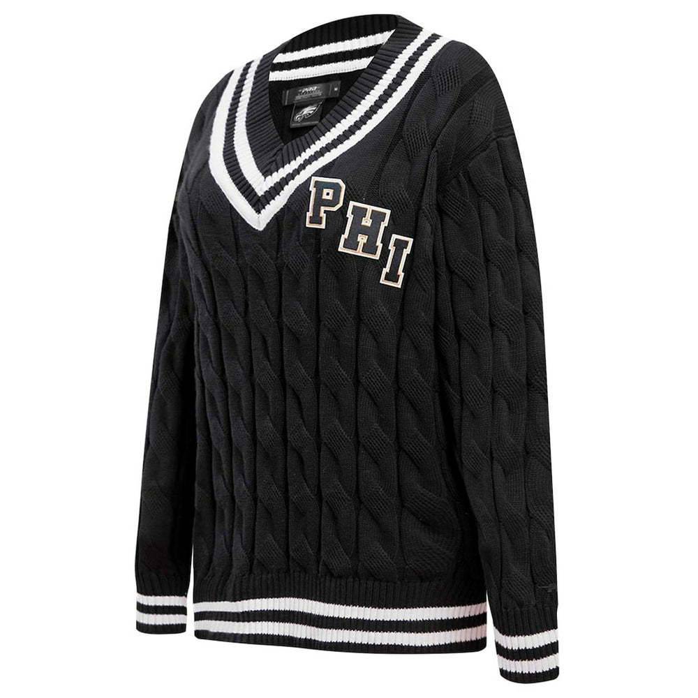 Philadelphia Eagles  Pro Standard Women's Prep V-Neck Pullover Sweater