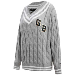 Green Bay Packers  Pro Standard Women's Prep V-Neck Pullover Sweater