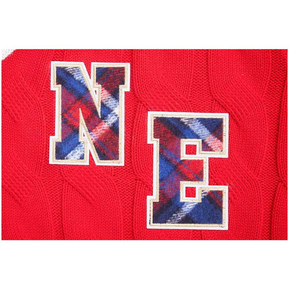 New England Patriots  Pro Standard Women's Prep V-Neck Pullover Sweater