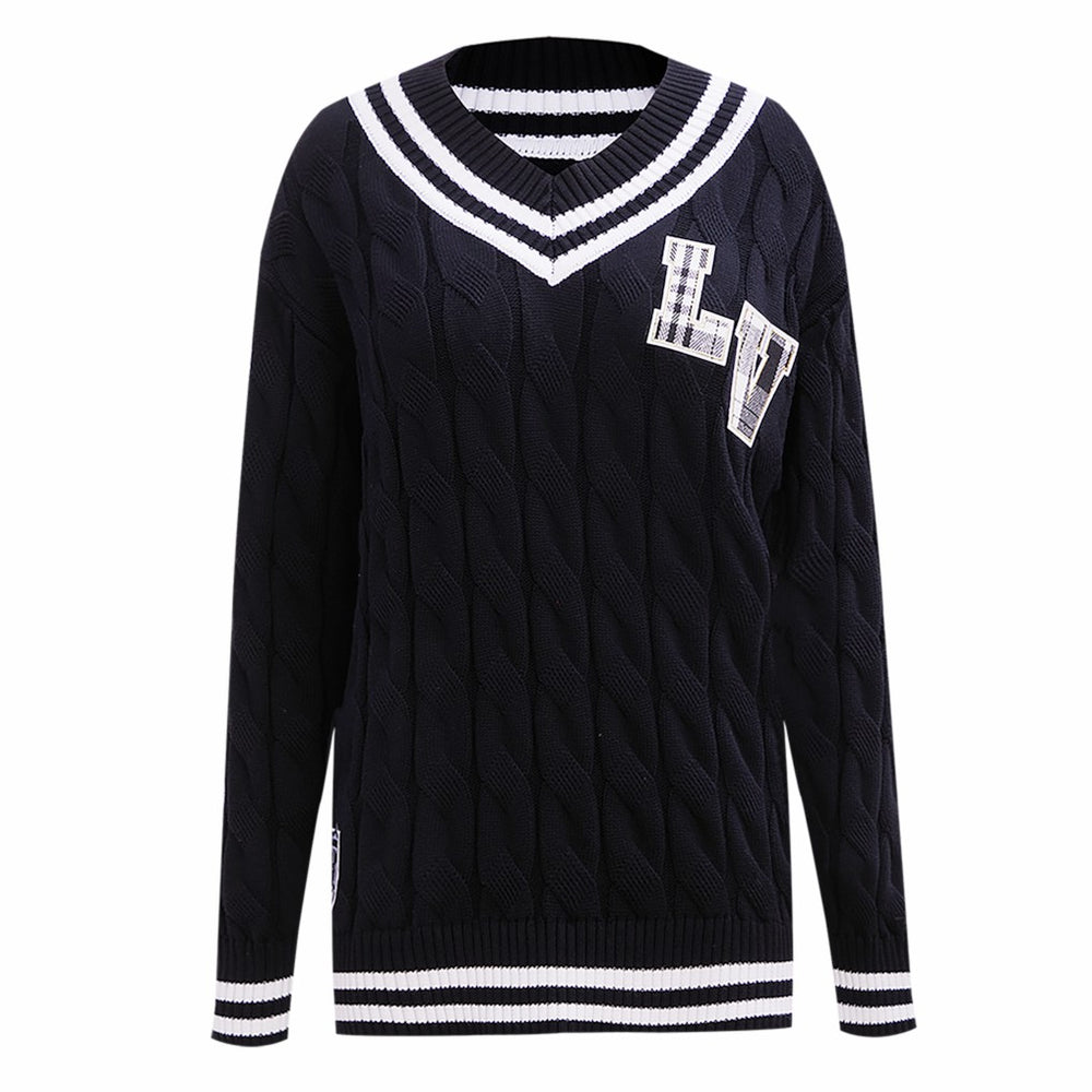 Las Vegas Raiders  Pro Standard Women's Prep V-Neck Pullover Sweater