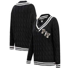 Pittsburgh Steelers  Pro Standard Women's Prep V-Neck Pullover Sweater