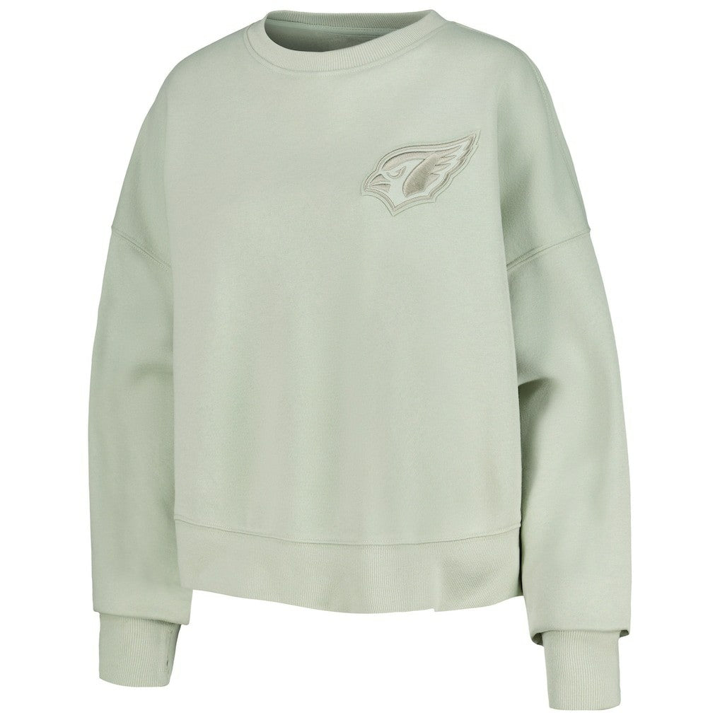Arizona Cardinals  Pro Standard Women's Oversized Cropped Neutral Pullover Sweatshirt