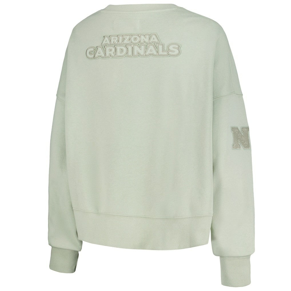 Arizona Cardinals  Pro Standard Women's Oversized Cropped Neutral Pullover Sweatshirt