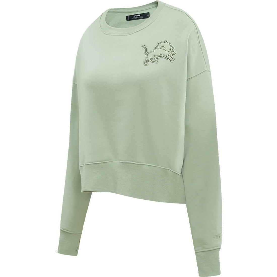 Detroit Lions  Pro Standard Women's Oversized Cropped Neutral Pullover Sweatshirt