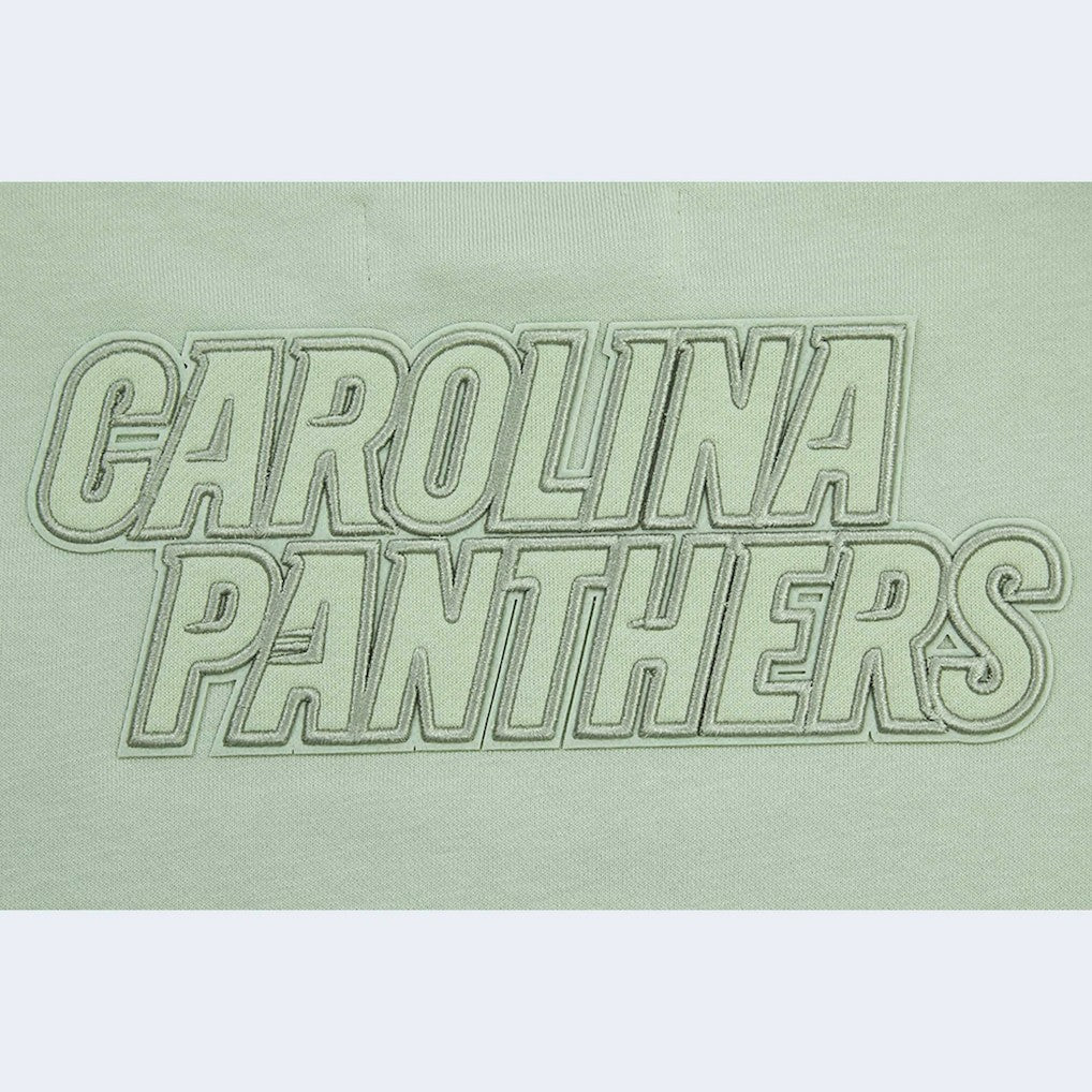 Carolina Panthers  Pro Standard Women's Oversized Cropped Neutral Pullover Sweatshirt