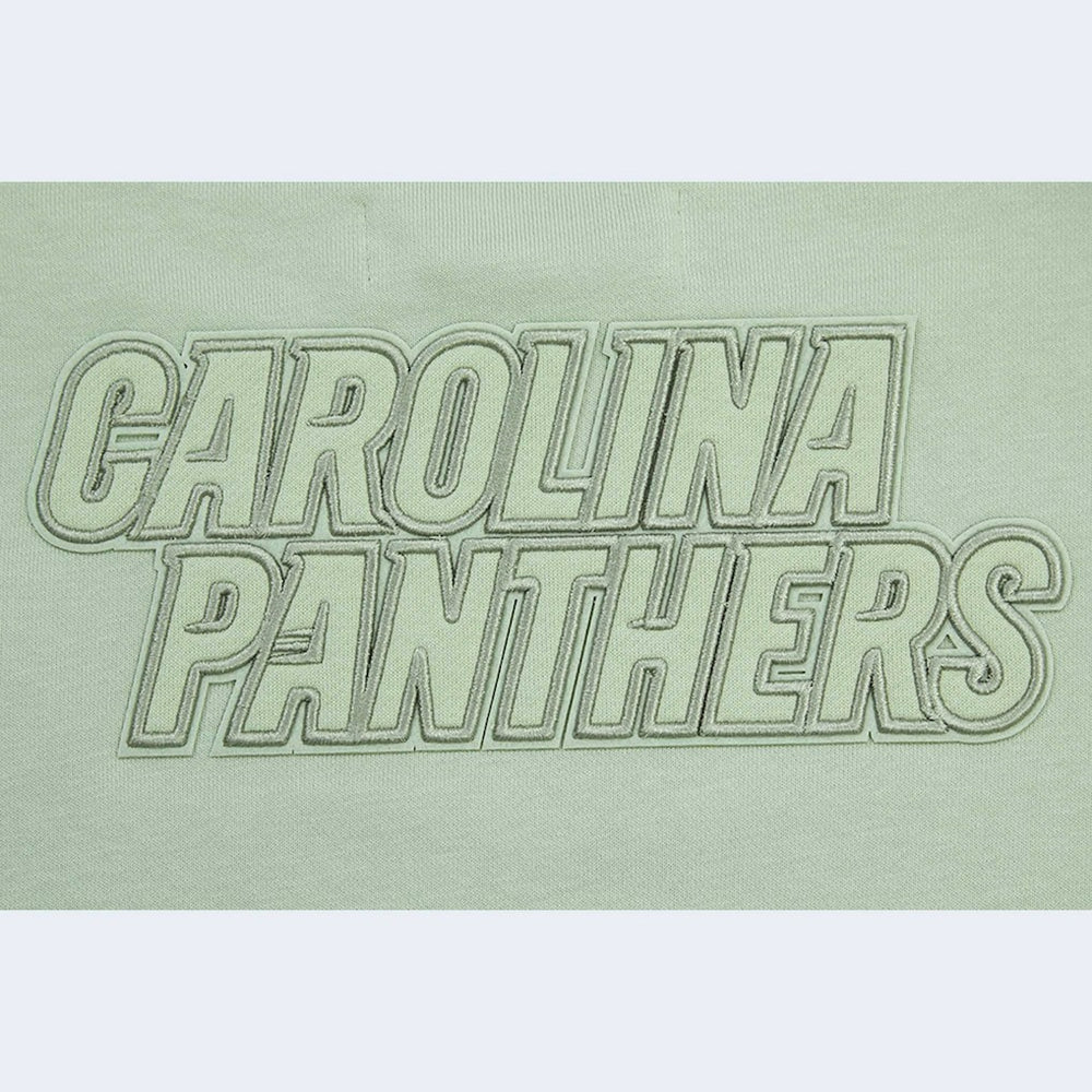 Carolina Panthers  Pro Standard Women's Oversized Cropped Neutral Pullover Sweatshirt