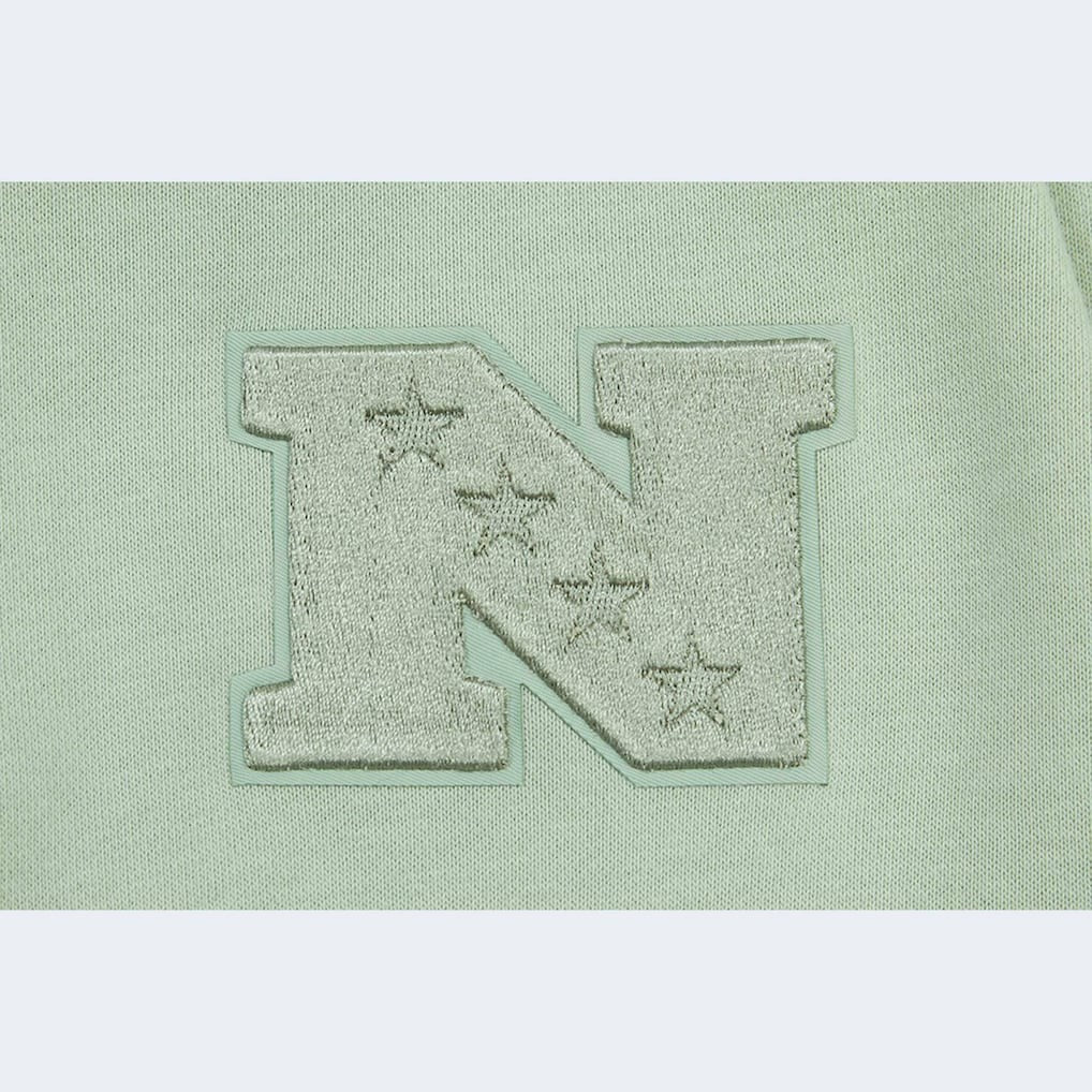 Carolina Panthers  Pro Standard Women's Oversized Cropped Neutral Pullover Sweatshirt