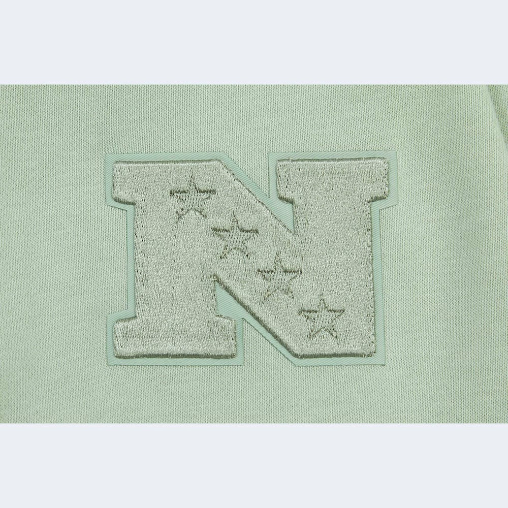 Carolina Panthers  Pro Standard Women's Oversized Cropped Neutral Pullover Sweatshirt