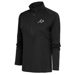 Atlanta Braves Antigua Women's Brushed Metallic Tribute Half-Zip Pullover Top | MLB For sale