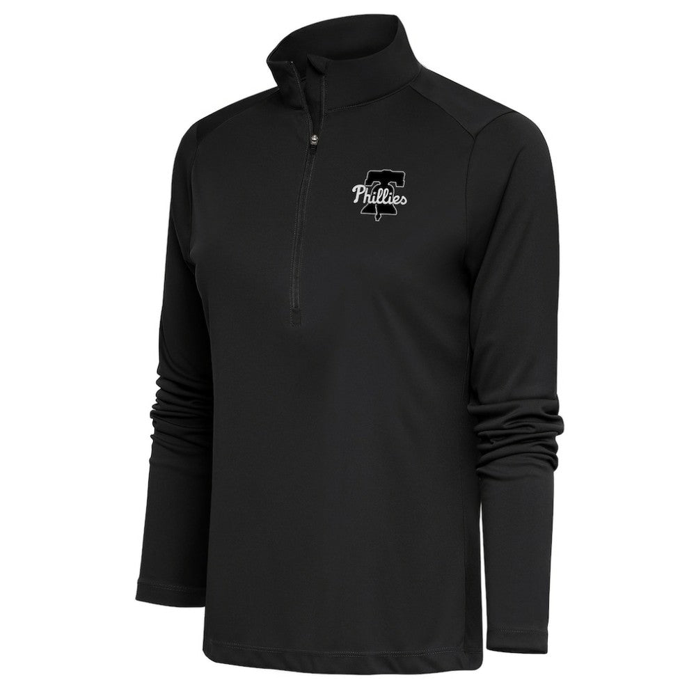Philadelphia Phillies Antigua Women's Brushed Metallic Tribute Half-Zip Pullover Top | MLB Outlet