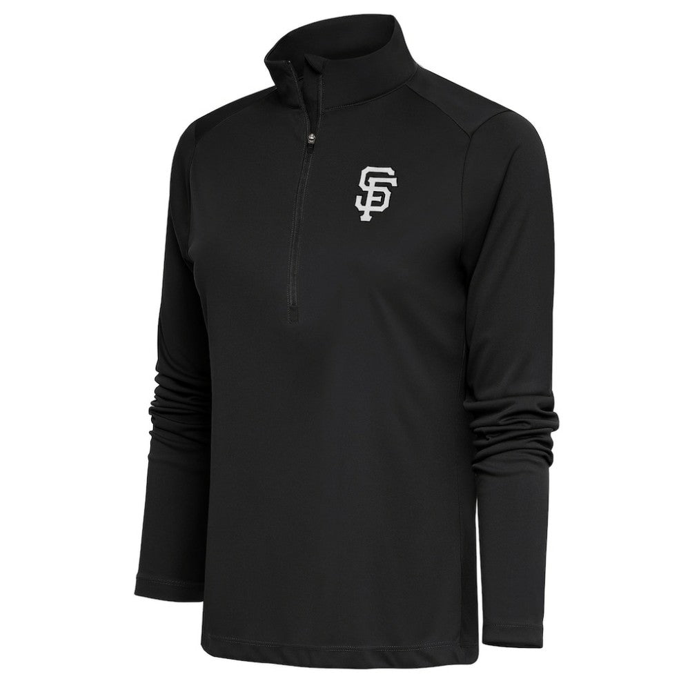 San Francisco Giants Antigua Women's Brushed Metallic Tribute Half-Zip Pullover Top | MLB US