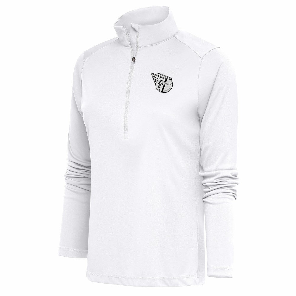 Cleveland Guardians Antigua Women's Brushed Metallic Tribute Half-Zip Pullover Top | MLB Near me