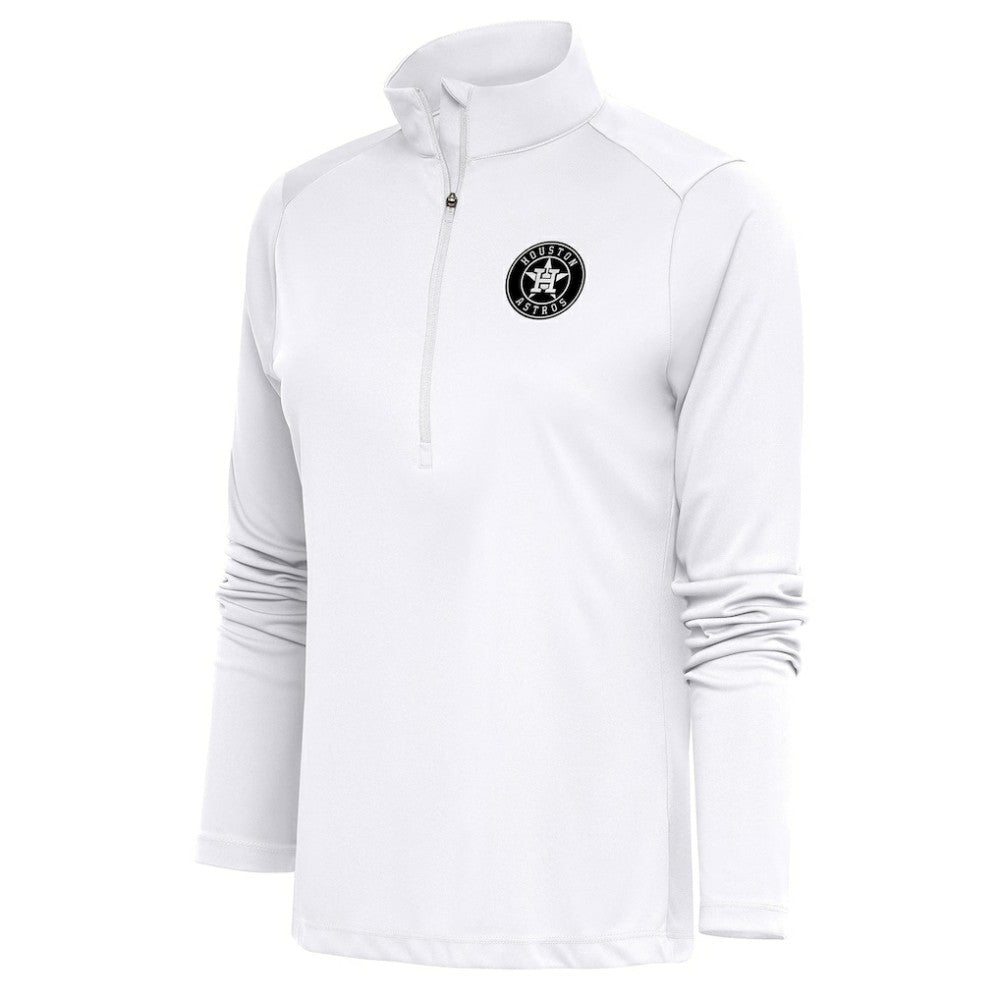 Houston Astros Antigua Women's Brushed Metallic Tribute Half-Zip Pullover Top | MLB Sale