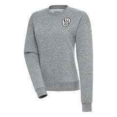 Milwaukee Brewers Antigua Women's Brushed Metallic Victory Pullover Sweatshirt | MLB New