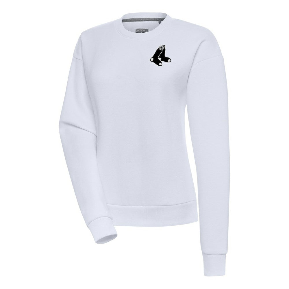 Boston Red Sox Antigua Women's Brushed Metallic Victory Pullover Sweatshirt | MLB On Sale