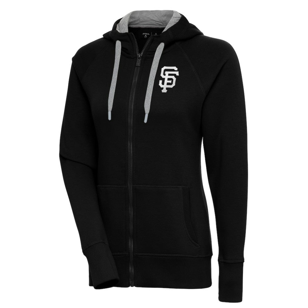 San Francisco Giants Antigua Women's Brushed Metallic Victory Full-Zip Hoodie | MLB For sale