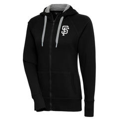 San Francisco Giants Antigua Women's Brushed Metallic Victory Full-Zip Hoodie | MLB For sale