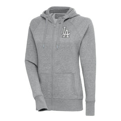 Los Angeles Dodgers Antigua Women's Brushed Metallic Victory Full-Zip Hoodie | MLB Discount