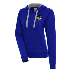 Chicago Cubs Antigua Women's Brushed Metallic Victory Pullover Hoodie | MLB New