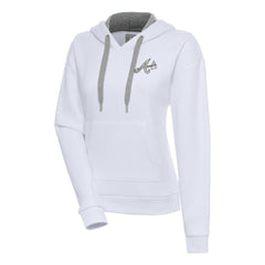 Atlanta Braves Antigua Women's Brushed Metallic Victory Pullover Hoodie | MLB On Sale