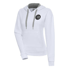 Chicago Cubs Antigua Women's Brushed Metallic Victory Pullover Hoodie | MLB Shop