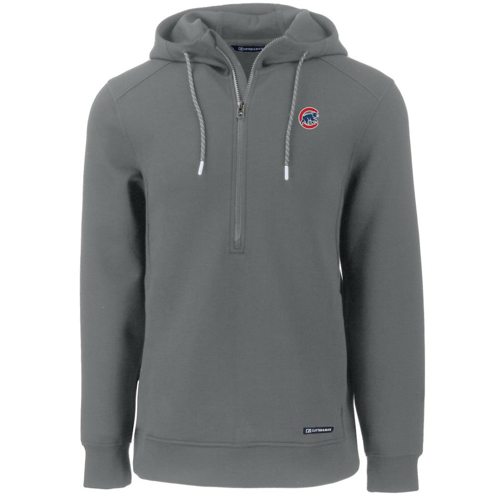 Chicago Cubs Cutter & Buck Roam Eco Half-Zip Recycled Pullover Hoodie | MLB Online